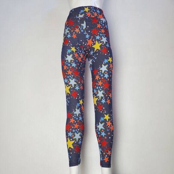 NEW LuLaRoe Navy Star Leggings - Picture 1 of 9